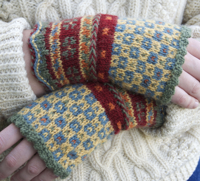 Latvian Fingerless Mitts Knitting Traditions