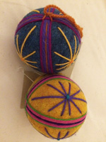 Blue and yellow balls!