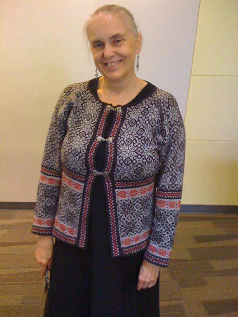 IMG_0256 Arenda in her cardigan Winter